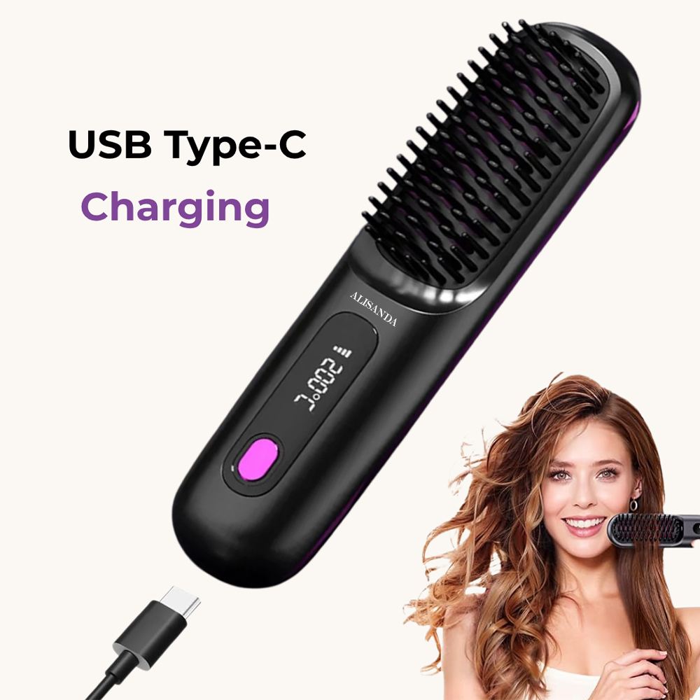 🔥 Hot Sale: Buy 2, Get an EXTRA Discount!✨Alisanda™ IntelliBrush Hair Straightener