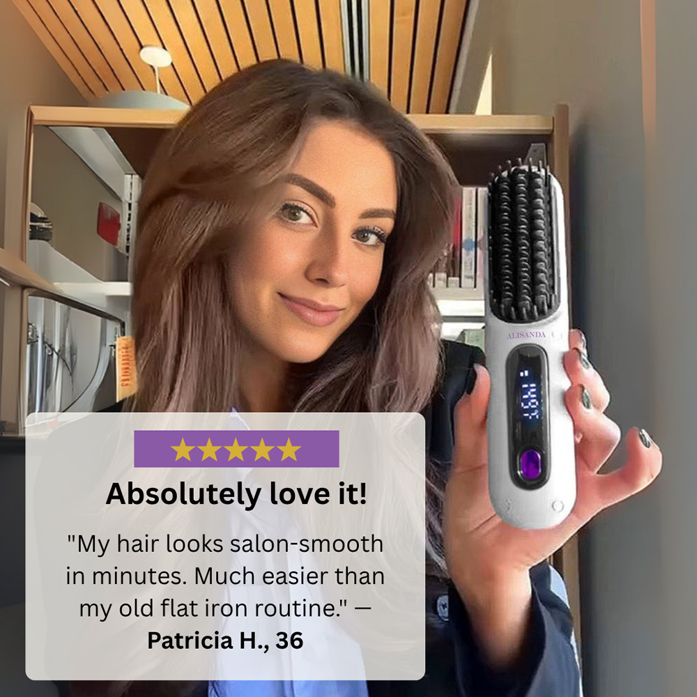 🔥 Hot Sale: Buy 2, Get an EXTRA Discount!✨Alisanda™ IntelliBrush Hair Straightener