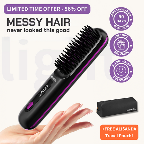 🔥 Hot Sale: Buy 2, Get an EXTRA Discount!✨Alisanda™ IntelliBrush Hair Straightener